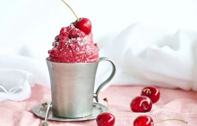 Low carb Kirsch Sorbet | Nicecream ohne Eismaschine
