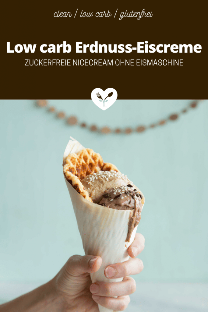 Low carb Erdnuss Eiscreme | Nicecream ohne Eismaschine