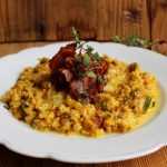 low carb Risotto mit Spargel und Speck