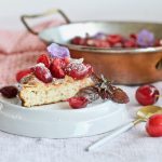 Low carb Hirse Auflauf mit zuckerfreiem Kirschkompott