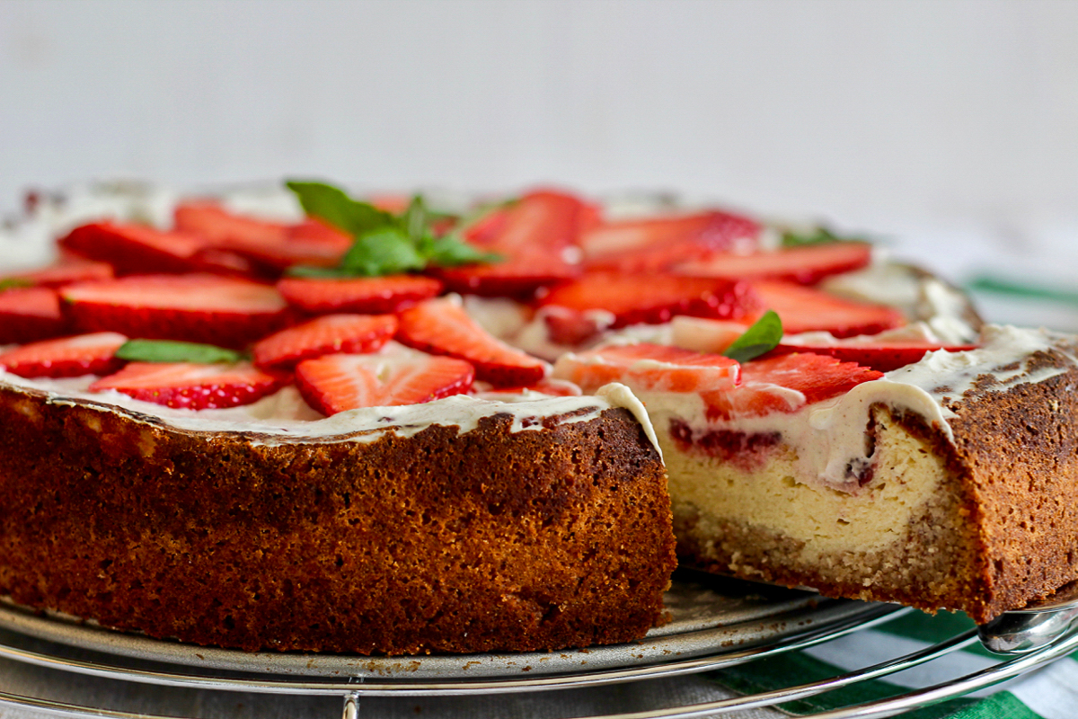 Low carb Erdbeer Cheesecake