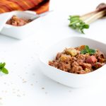 Low carb Porridge mit Rhabarber