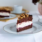 Low carb Schokoladen Torte mit Cheesecake Creme