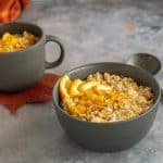 Veganer low carb Milchreis mit Orangen Ingwer Kompott