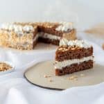 Low carb Karotten Haselnuss Trote mit Zitronen Creme