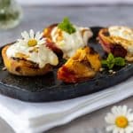 Gegrillter Pfirsich mit Zitronen Joghurt