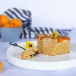 Low carb Marillen Kokos Kuchen mit Cheesecake Topping