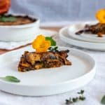Vegane low carb Linsen Lasagne mit Süßkartoffeln