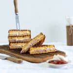 Low carb Schinken Käse Toast (glutenfrei)