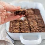 Zuckerfreie Baked Oatmeal Brownies (low carb, glutenfrei, vegan)