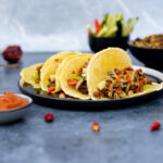 Low carb Mais Tortillas mit pulled Tofu (vegan & glutenfrei)