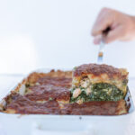 Schnelle Lachs Spinat Lasagne (glutenfrei & low carb)