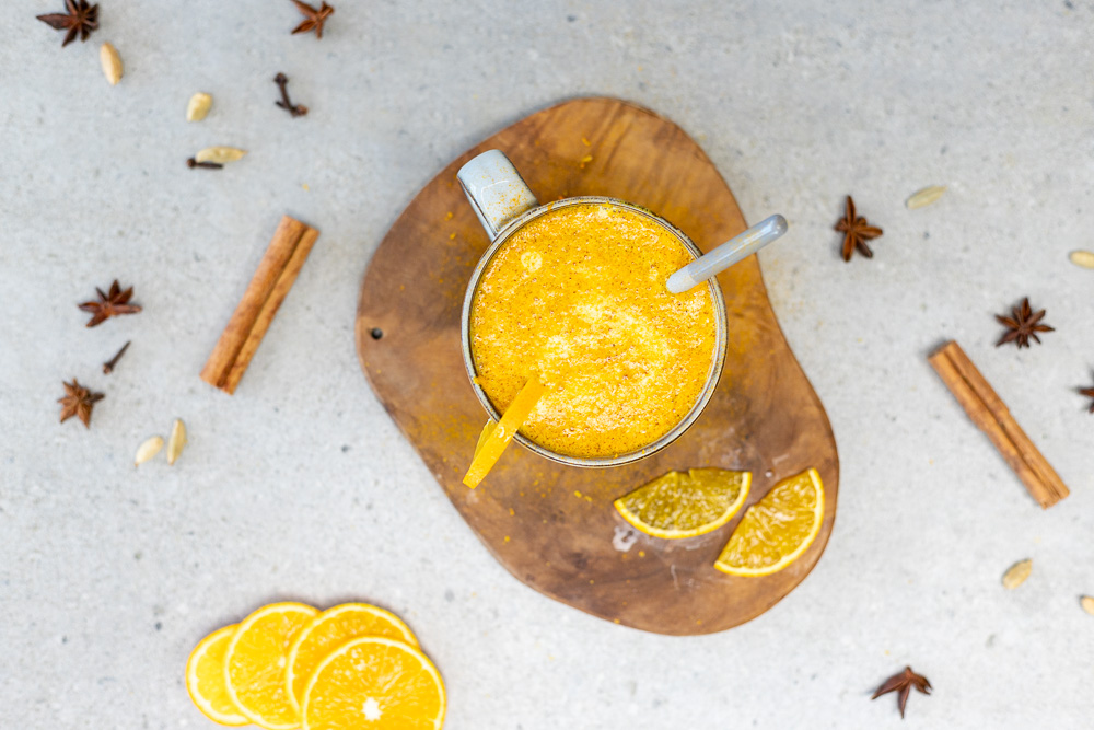 Golden Glow Latte ohne Zucker