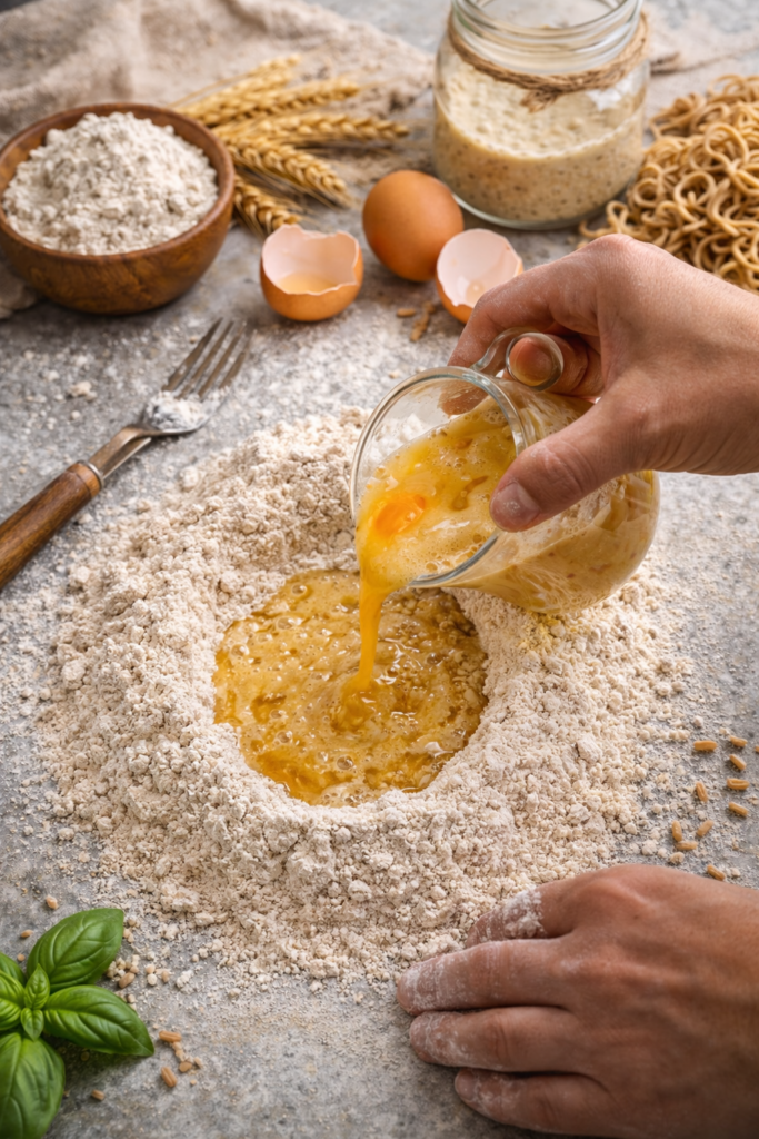 Sauerteig Pasta Vollkorndinkel