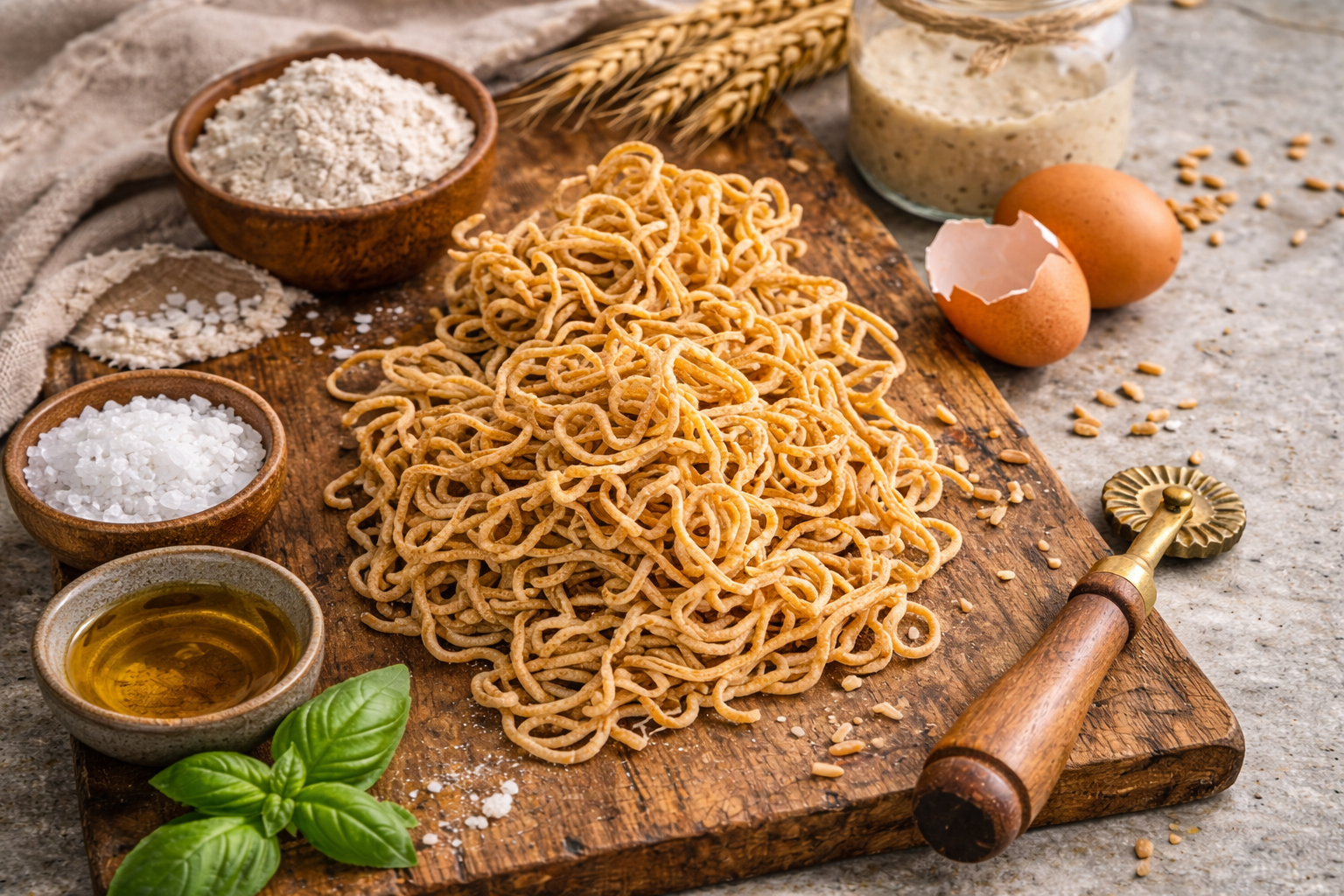 Sauerteig Pasta Vollkorndinkel