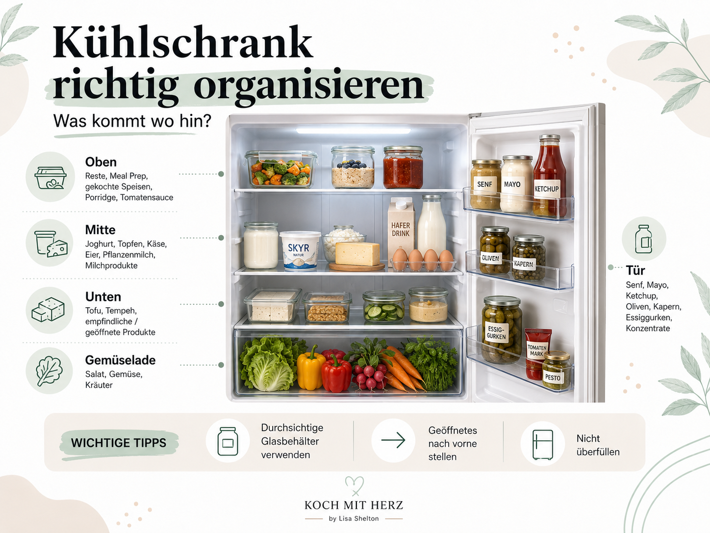 Gesunde Ernährung beginnt mit der richtigen Kühlschrank Organisation