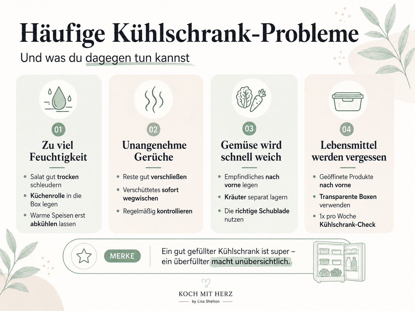 Gesunde Ernährung beginnt mit der richtigen Kühlschrank Organisation