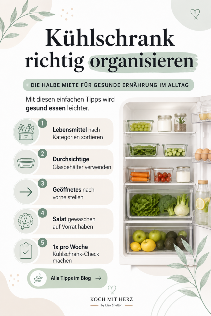 Gesunde Ernährung beginnt mit der richtigen Kühlschrank Organisation
