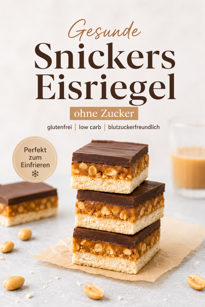 Gesunde Snickers Eisriegel ohne Zucker
